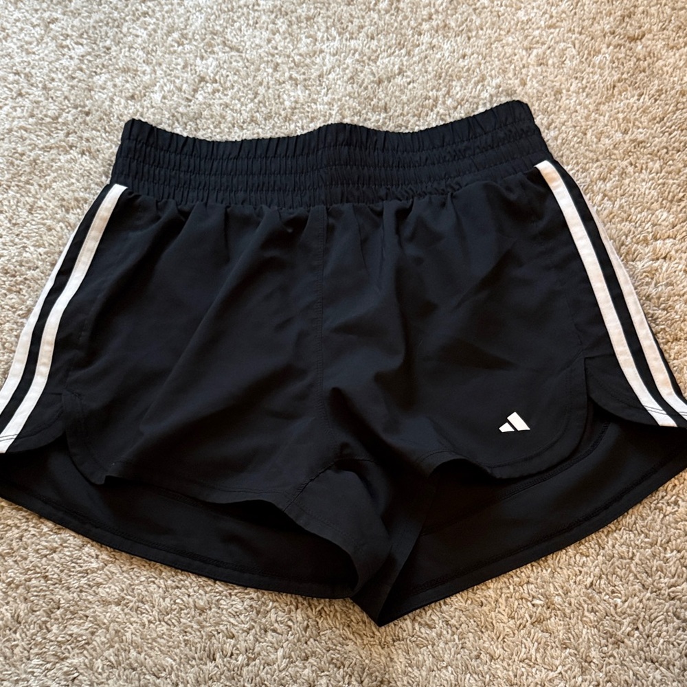 Adidas Women's Black and White Athletic Shorts